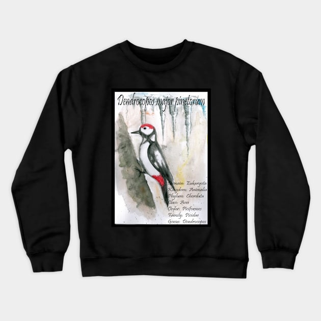 Woodpecker Crewneck Sweatshirt by artbyluko